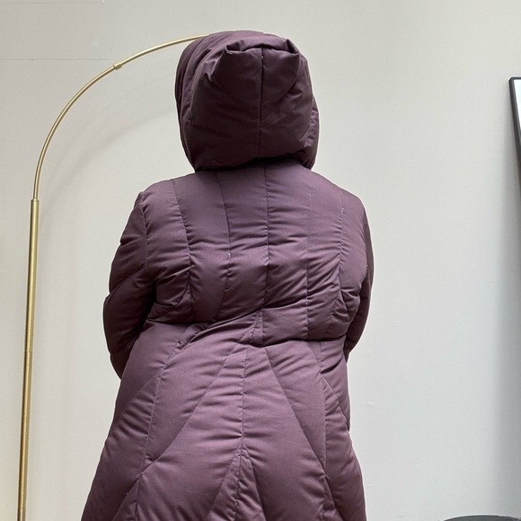 80s featherweights quilted feather puffy long down coat with hood - Picture 12 of 15